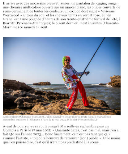 Qui est Julien Granel, le champion  des festivals...